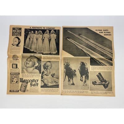 1939 May Pre-WWII Reich Map Pair "Ups and Downs of the Reich" Sunday News Color - Thumbnail 3