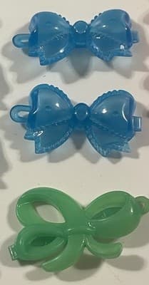 Vintage Lot Girl’s Hair Clip Bows Barrettes Translucent Colorful 80’s 90’s Y2K - Thumbnail 6