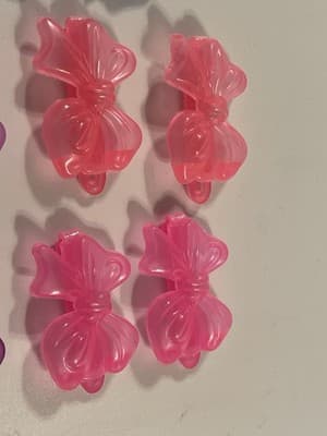 Vintage Lot Girl’s Hair Clip Bows Barrettes Translucent Colorful 80’s 90’s Y2K - Thumbnail 7