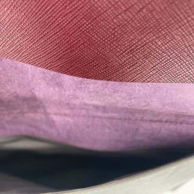 Lancaster Paris Colorblock Saffiano Leather Structured Satchel Bag grey burgundy - Thumbnail 16