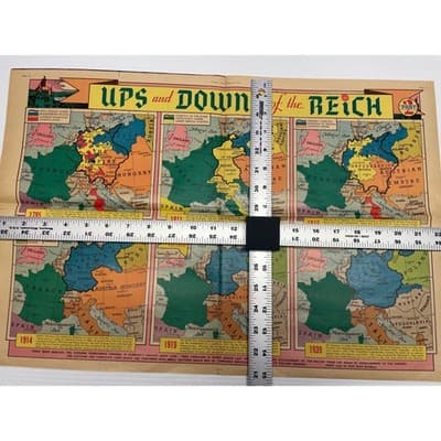 1939 May Pre-WWII Reich Map Pair "Ups and Downs of the Reich" Sunday News Color - Thumbnail 6