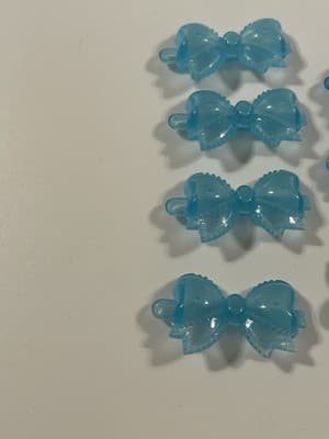 Vintage Lot Girl’s Hair Clip Bows Barrettes Translucent Colorful 80’s 90’s Y2K - Thumbnail 3
