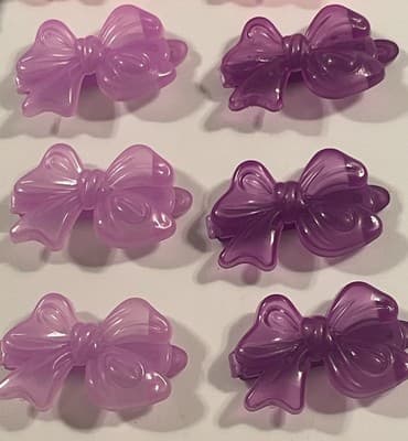 Vintage Lot Girl’s Hair Clip Bows Barrettes Translucent Colorful 80’s 90’s Y2K - Thumbnail 10