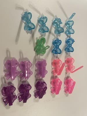 Vintage Lot Girl’s Hair Clip Bows Barrettes Translucent Colorful 80’s 90’s Y2K - Thumbnail 12