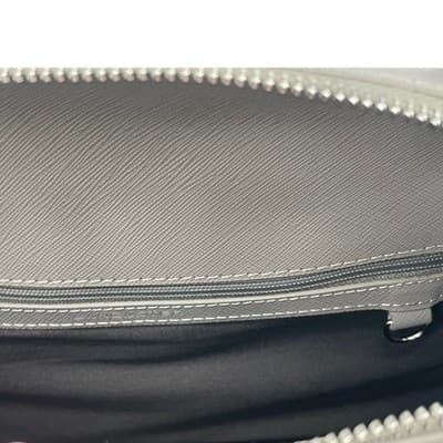 Lancaster Paris Colorblock Saffiano Leather Structured Satchel Bag grey burgundy - Thumbnail 13