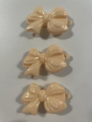 Vintage Lot Hair Clip Butterfly Flower Bows White Iridescent Holo 80s 90s Y2K - Thumbnail 4