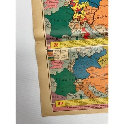 1939 May Pre-WWII Reich Map Pair "Ups and Downs of the Reich" Sunday News Color - Thumbnail 8
