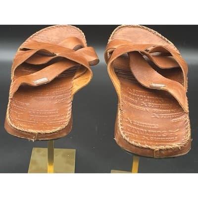 Pikolinos Tarifa Leather Slide Sandals Brown Criss Cross Men's EU 44 US 11 - Thumbnail 7