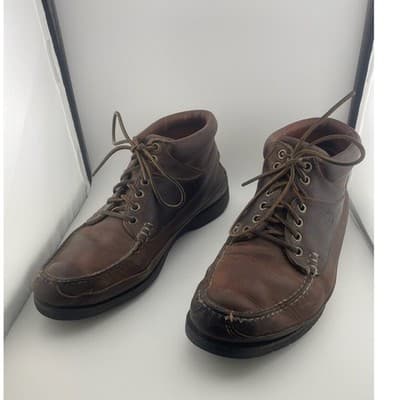 Timberland Men's Chukka Boots size 12 brown leather workwear - Thumbnail 2