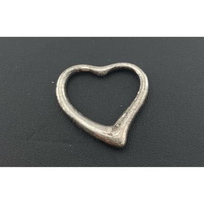 Sterling Silver Heart Pendant Slides Open Heart Layering Charms sorority sisters - Thumbnail 7