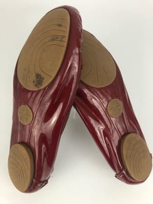 Kate Spade Burgundy patent Leather Loafers Size 8.5 - Thumbnail 3