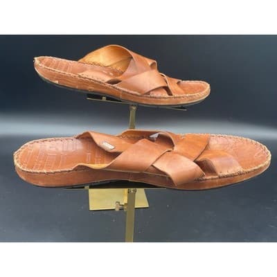Pikolinos Tarifa Leather Slide Sandals Brown Criss Cross Men's EU 44 US 11 - Thumbnail 5