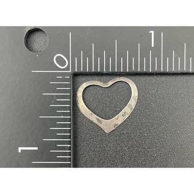 Sterling Silver Heart Pendant Slides Open Heart Layering Charms sorority sisters - Thumbnail 13