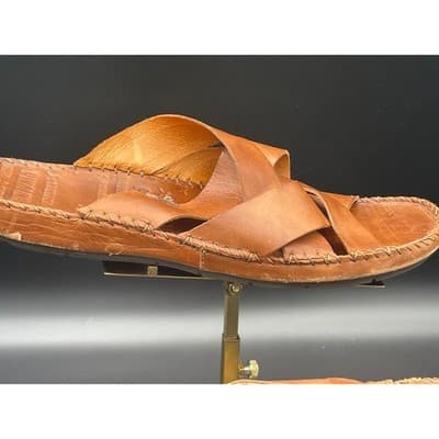 Pikolinos Tarifa Leather Slide Sandals Brown Criss Cross Men's EU 44 US 11 - Thumbnail 6