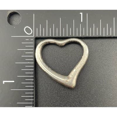 Sterling Silver Heart Pendant Slides Open Heart Layering Charms sorority sisters - Thumbnail 12