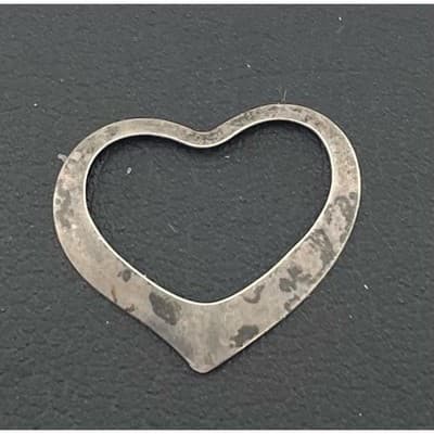 Sterling Silver Heart Pendant Slides Open Heart Layering Charms sorority sisters - Thumbnail 8