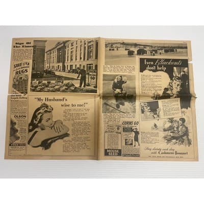 1943 WWII Color Map Pacific Theater "Beating Back to Tokyo" World Maps Newspaper - Thumbnail 6
