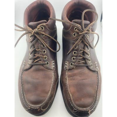 Timberland Men's Chukka Boots size 12 brown leather workwear - Thumbnail 12
