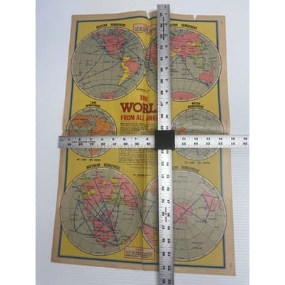 1943 WWII Color Map Pacific Theater "Beating Back to Tokyo" World Maps Newspaper - Thumbnail 11