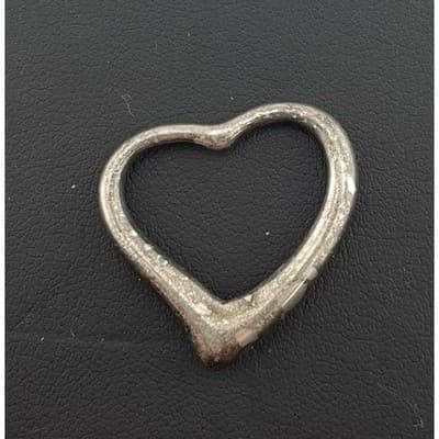 Sterling Silver Heart Pendant Slides Open Heart Layering Charms sorority sisters - Thumbnail 6
