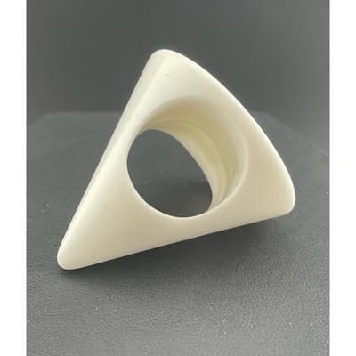 Karl Lagerfeld Sobral White Cone Bracelet & Ring Set Avant Garde Runway Jewelry - Thumbnail 8