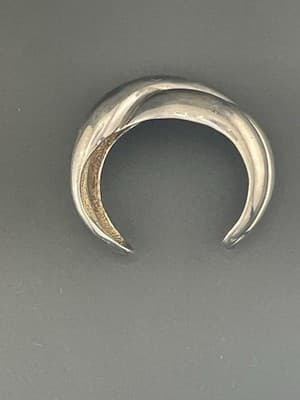 Charles Krypell Vintage Sterling Cuff Bracelet Chunky Small Size Knot Signed - Thumbnail 3