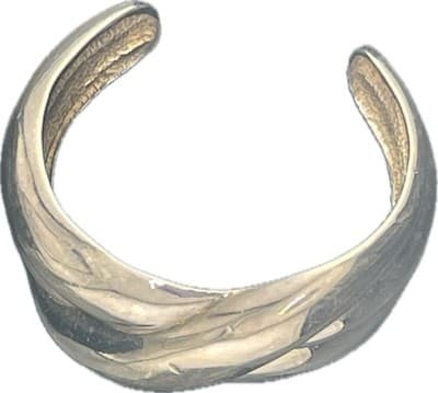 Charles Krypell Vintage Sterling Cuff Bracelet Chunky Small Size Knot Signed - Thumbnail 2