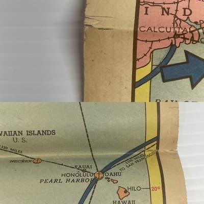 1943 WWII Color Map Pacific Theater "Beating Back to Tokyo" World Maps Newspaper - Thumbnail 23