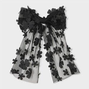3D Flower Bow Hair Barrette - Wild Fable™ Black - Thumbnail 3