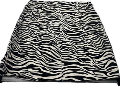 Zebra Print Stripe Mini Skirt Black White 90’s Y2K The nanny Fran Fine XS Sz 3 - Thumbnail 2