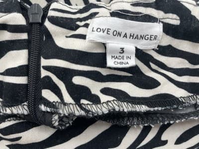 Zebra Print Stripe Mini Skirt Black White 90’s Y2K The nanny Fran Fine XS Sz 3 - Thumbnail 3