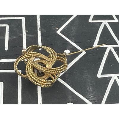 Winard 12K GF Smoky Quartz Brooch Sculptural Modernist Abstract Mid Century - Thumbnail 11