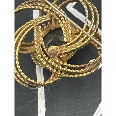 Winard 12K GF Smoky Quartz Brooch Sculptural Modernist Abstract Mid Century - Thumbnail 8