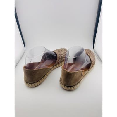 Verbenas taupe woven leather and suede espadrilles Made in Spain sz 37 - Thumbnail 6