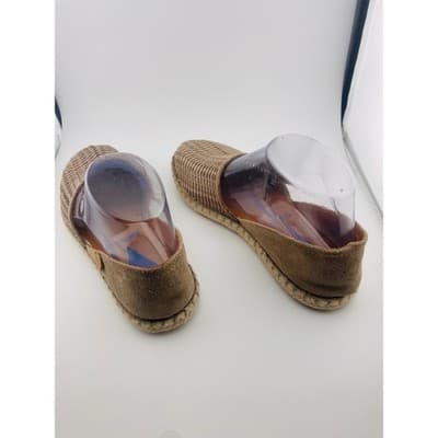 Verbenas taupe woven leather and suede espadrilles Made in Spain sz 37 - Thumbnail 7