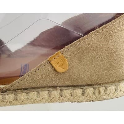 Verbenas taupe woven leather and suede espadrilles Made in Spain sz 37 - Thumbnail 10