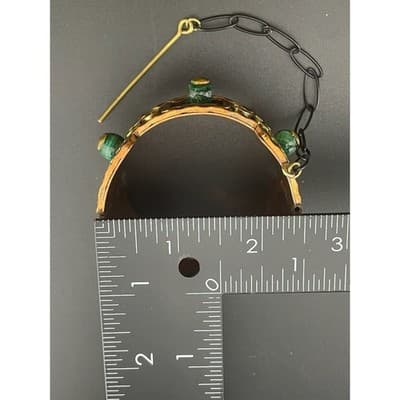 Vintage Mexican Casa Maya Brutalist Mid Century Hinged Cuff Bracelet Mid Century - Thumbnail 10