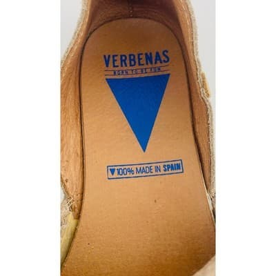 Verbenas taupe woven leather and suede espadrilles Made in Spain sz 37 - Thumbnail 12