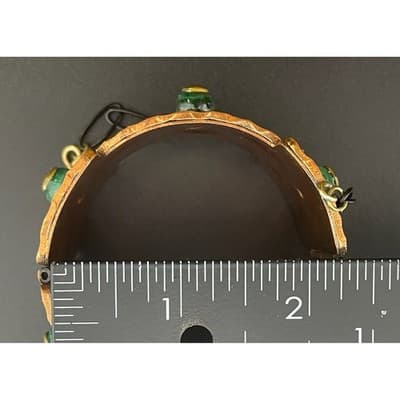 Vintage Mexican Casa Maya Brutalist Mid Century Hinged Cuff Bracelet Mid Century - Thumbnail 11