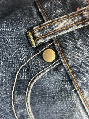 Escada sport Vintage Denim Skirt Blue Sz 36 S Cotton Logo Mini Knee Length - Thumbnail 4