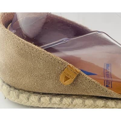 Verbenas taupe woven leather and suede espadrilles Made in Spain sz 37 - Thumbnail 9