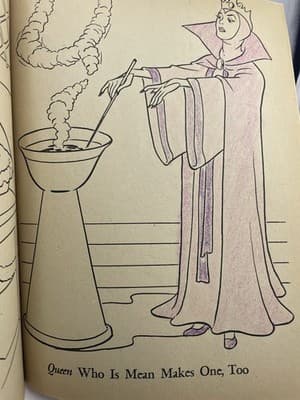 Disney Character color activity and book Vintage 1972 ABC Alice Bambi Cinderella - Thumbnail 9
