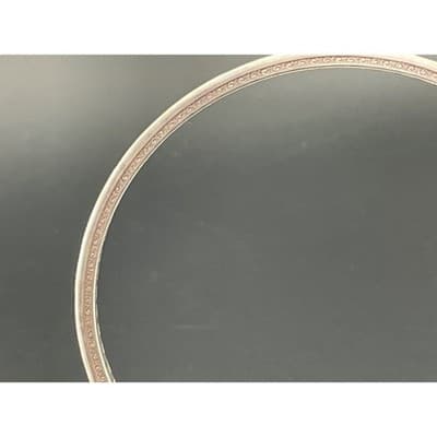 Vintage ERMA Sterling Silver Pink Clear Paste Channel Set Bangle Bracelet 2.5" - Thumbnail 4