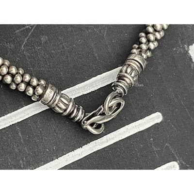 Lagos Signature Caviar Sterling Silver Beaded Necklace 18" 5mm 52g - Thumbnail 8