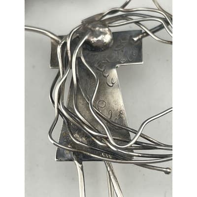 John Storey LHTC Sterling Silver Hairdresser Brooch 1987 1988 Wearable Art Pin - Thumbnail 9