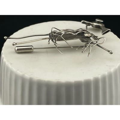 John Storey LHTC Sterling Silver Hairdresser Brooch 1987 1988 Wearable Art Pin - Thumbnail 6