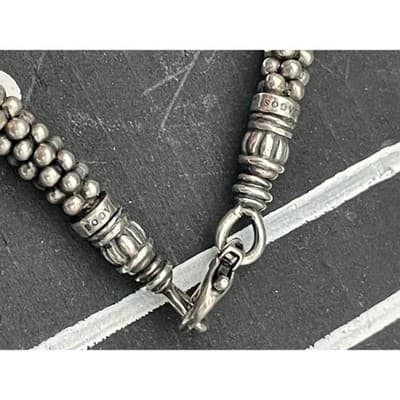 Lagos Signature Caviar Sterling Silver Beaded Necklace 18" 5mm 52g - Thumbnail 6