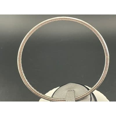 Vintage ERMA Sterling Silver Pink Clear Paste Channel Set Bangle Bracelet 2.5" - Thumbnail 3