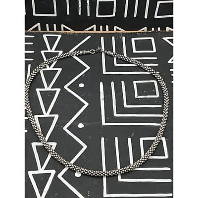 Lagos Signature Caviar Sterling Silver Beaded Necklace 18" 5mm 52g - Thumbnail 2