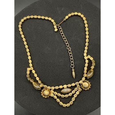 Vintage Aurora Borealis Rhinestone Parure Necklace Bracelet Earrings Jewelry Set - Thumbnail 4